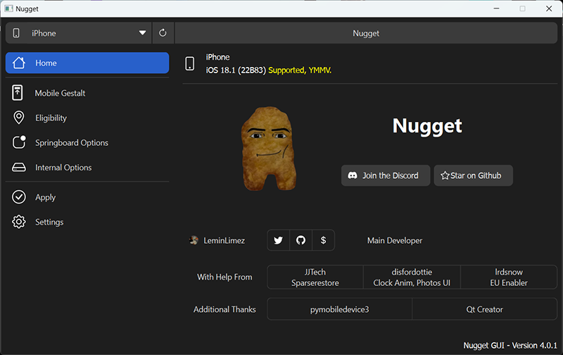 nugget GUI