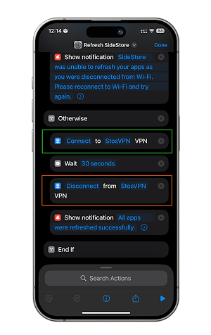 Scroll to Disconnect from VPN